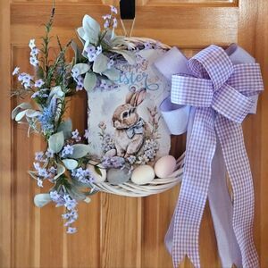 Lavender Happy Easter Wreath